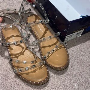 Madden Girl Clear Studded Sandals